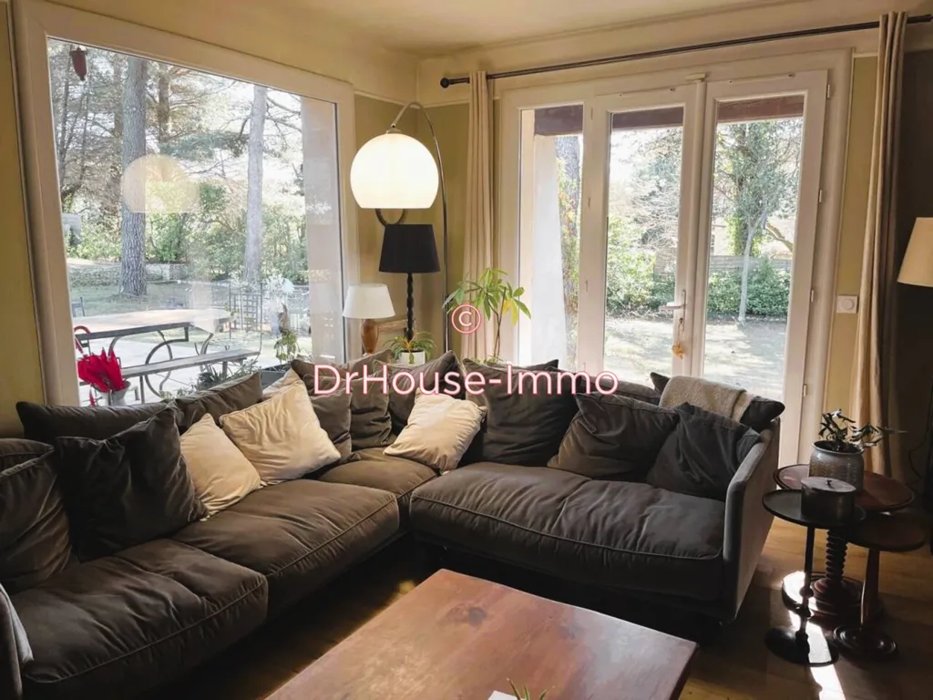 Living Room - House with Pool and Garden in Générac