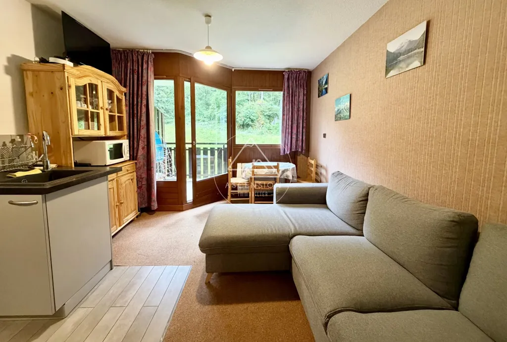 Séjour - Studio avec Coin Montagne et Balcon à Morzine