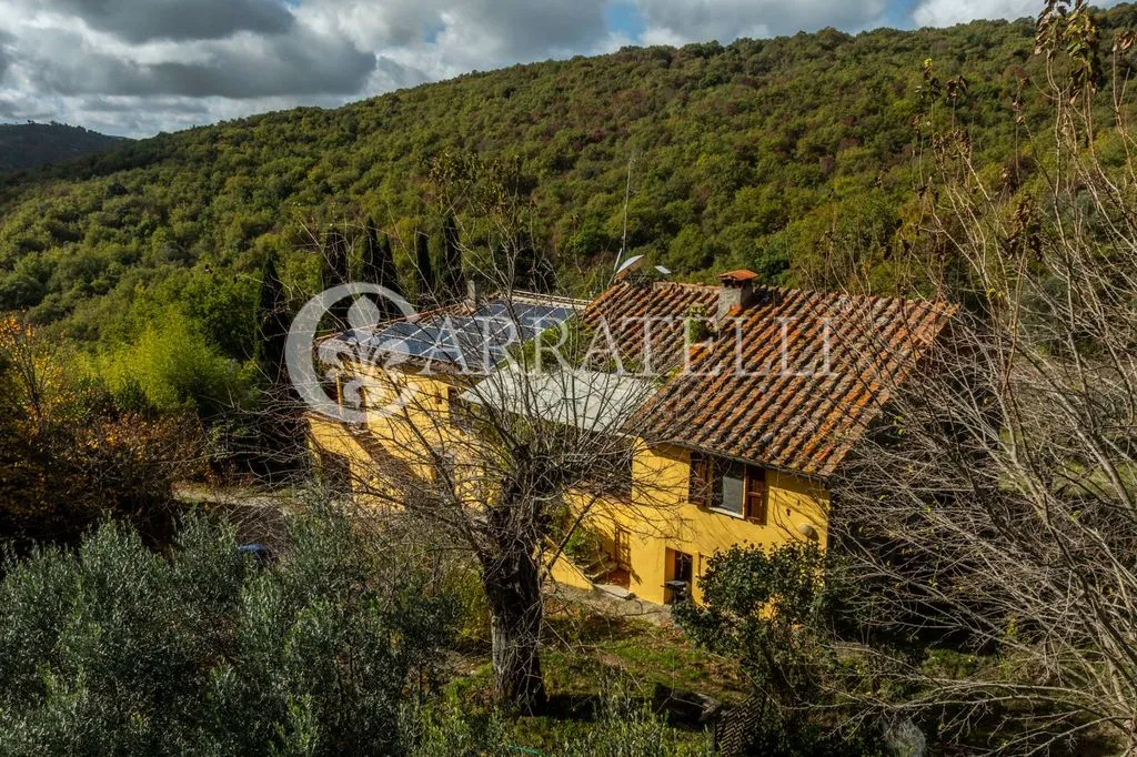Vue aérienne - Luxury Villa with Panoramic Pool in Laterina