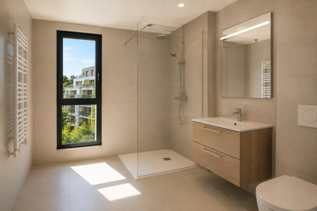 Bathrooms - Contemporary Apartments with Balcony in Orsay
