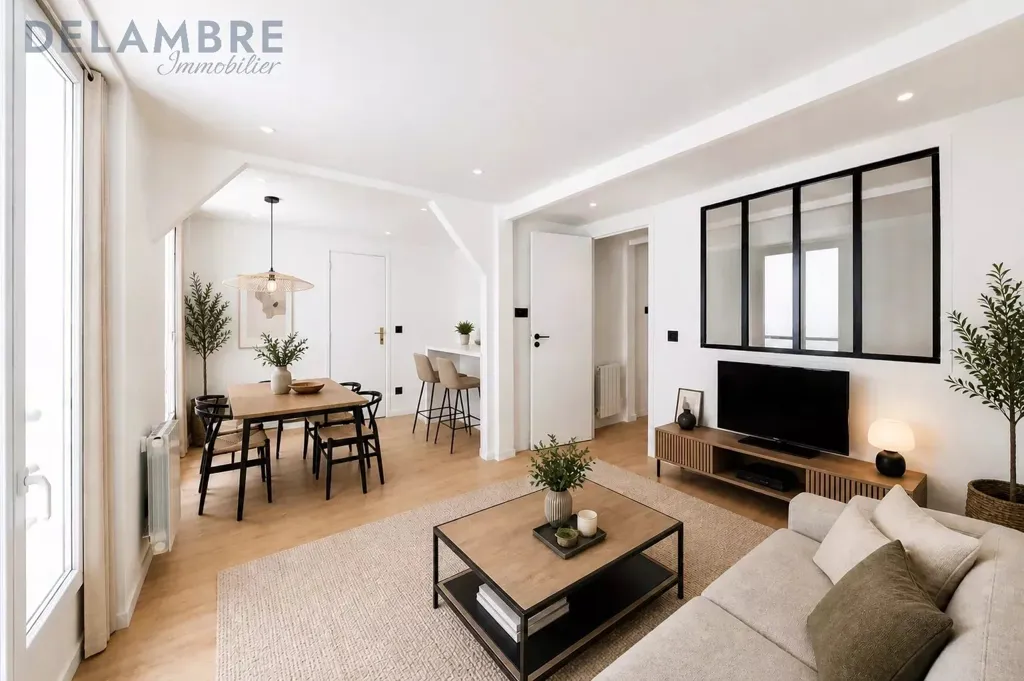 Living Room - Architect-Designed Flat in Paris 14th