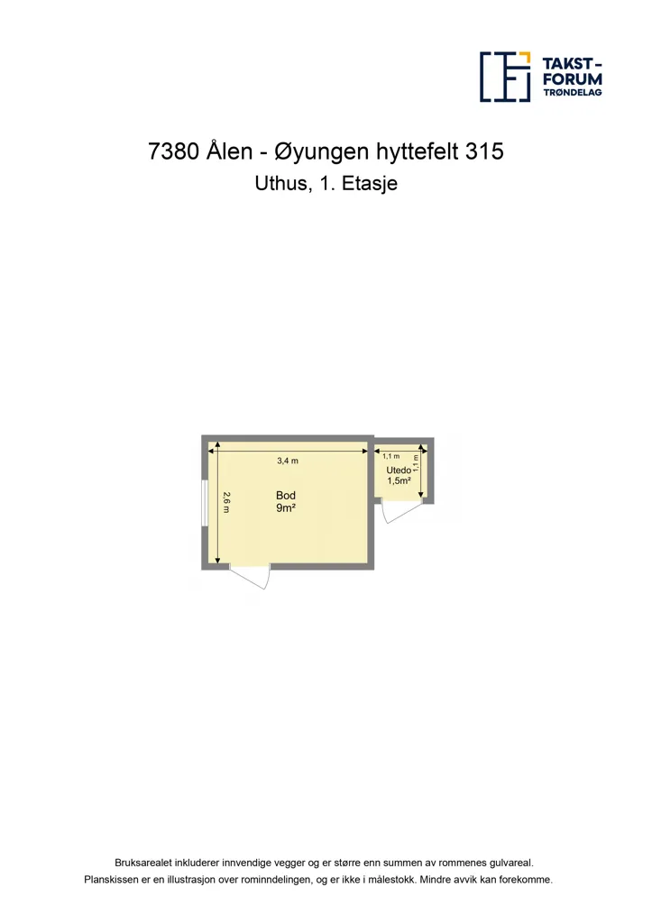 Plan - Traditional Timber Cabin with Mountain Views in Ålen