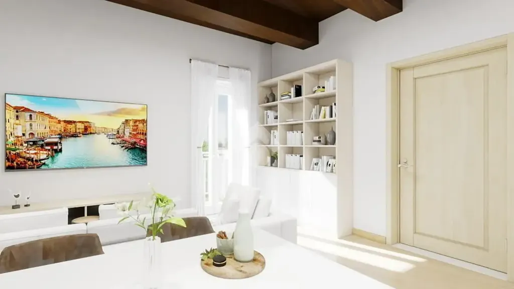 Living Room - Modern Apartment with Balcony in Poiano, Verona