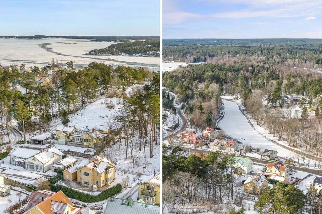 Vue aérienne - Renovated Villa with High Ceilings on Dalarö