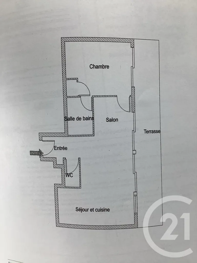 Plan - Appartement 2 Pièces avec Terrasse à Carcans