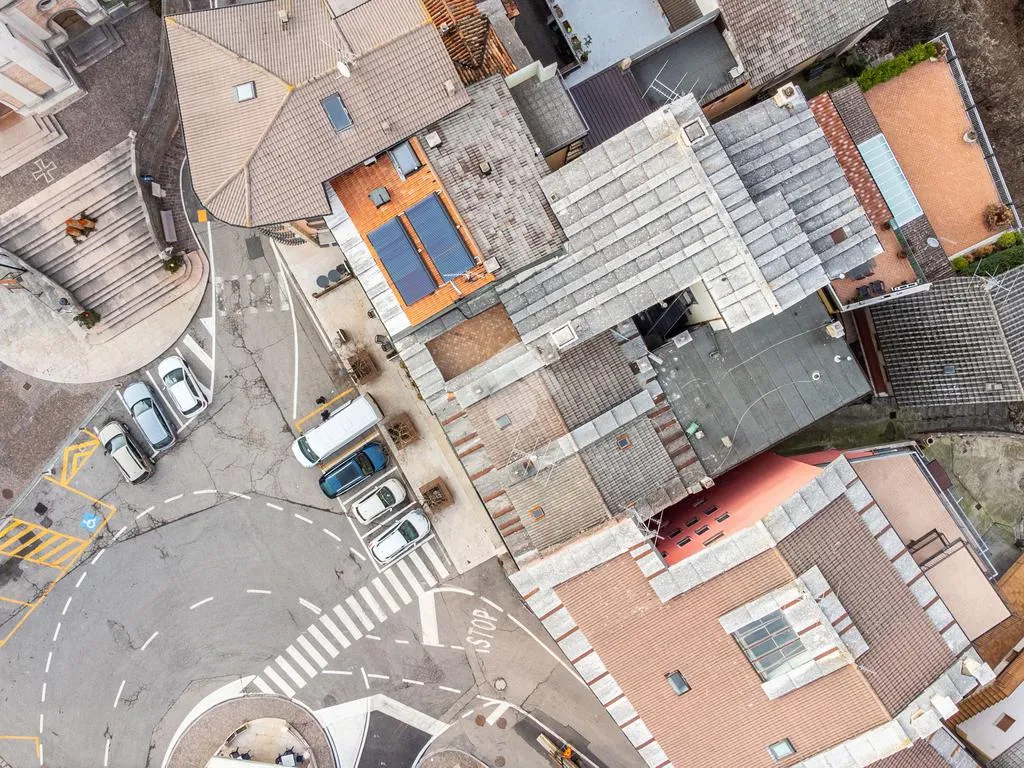 Aerial - Apartment with Panoramic Terrace in Roverè Veronese