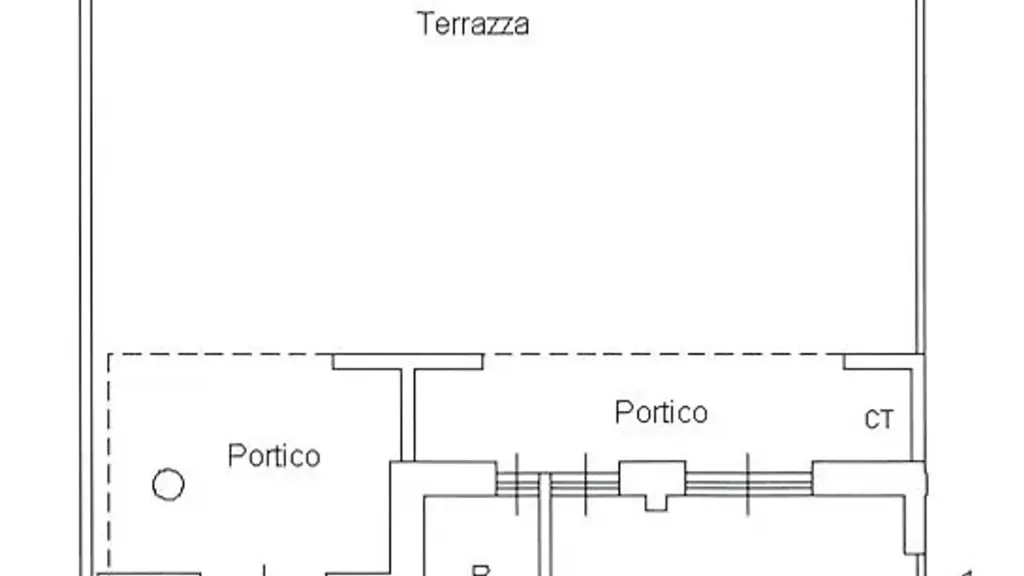 Plan - Ground Floor Bilocale with Private Garden in Rome