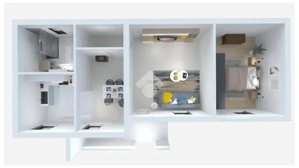 Rustic-Style Flat with Balcony in Villastellone