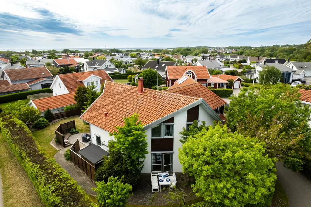 Vue aérienne - Architectural Villa with Sea View in Södra Näs