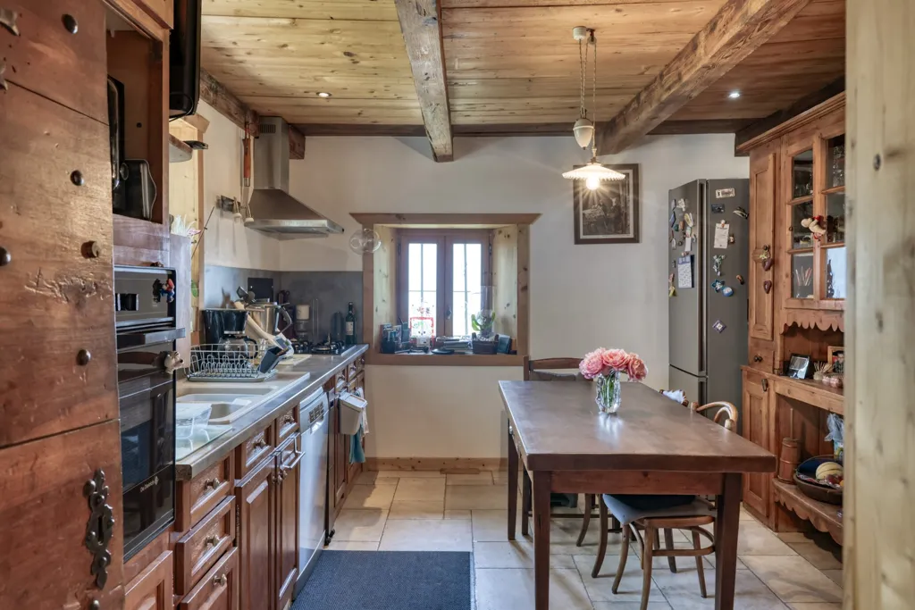 Cucina - Farmhouse with Mont-Blanc View in Sallanches
