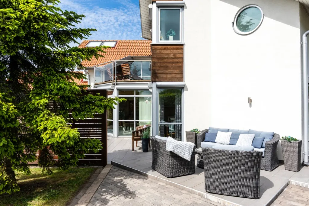 Terrasse - Architectural Villa with Sea View in Södra Näs