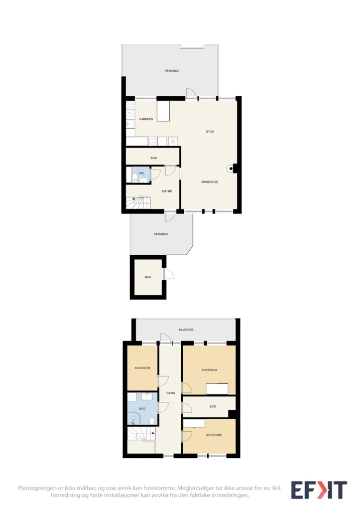 Plan - Modernised Terraced House with Mjøsa View in Gjøvik