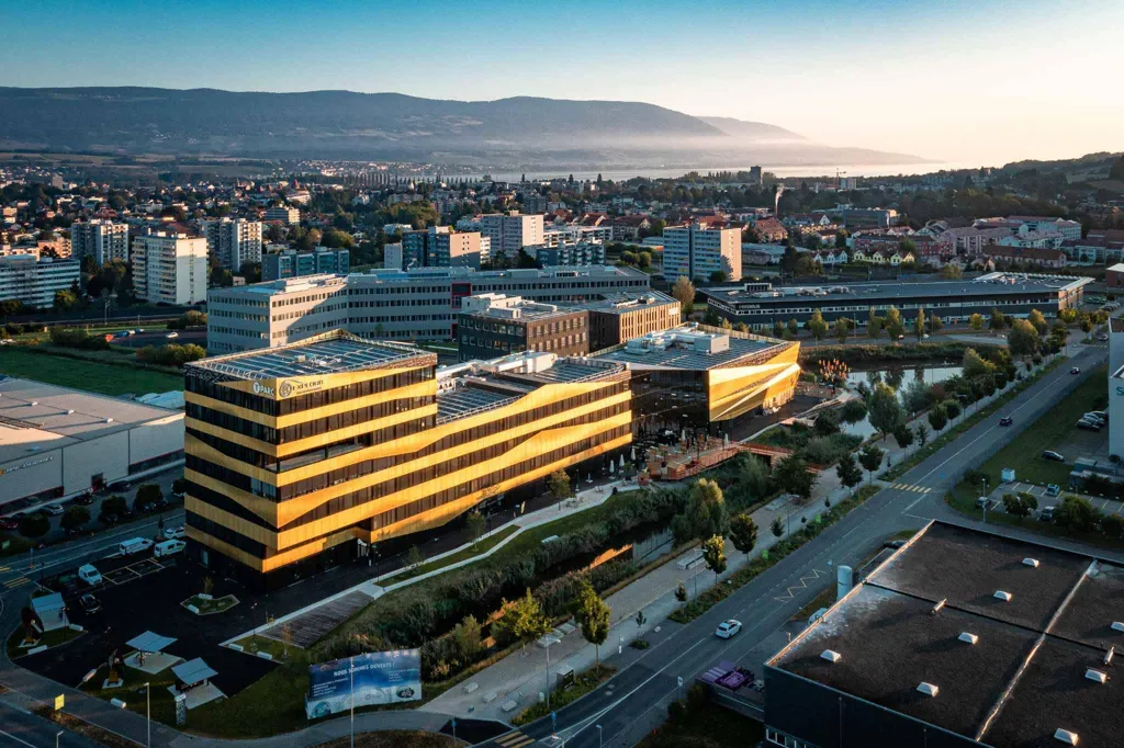 Aerial - Office Space with Amenities in Yverdon