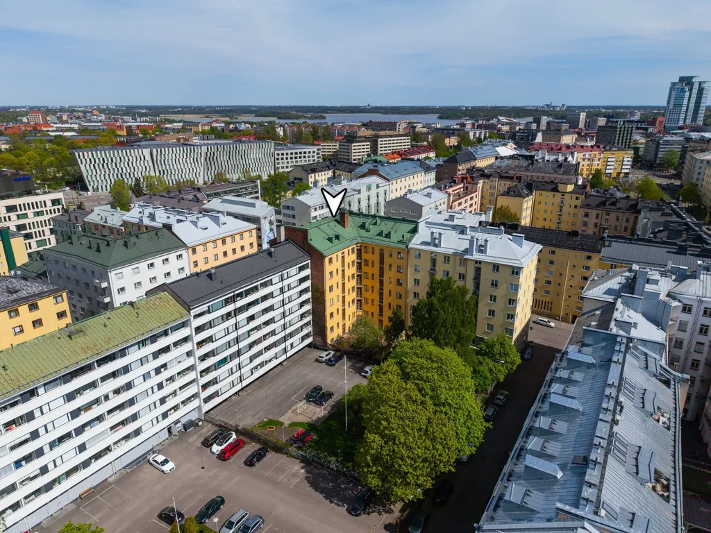 Õhuvaade - Bohemian Flat with Garden in Vaasankatu