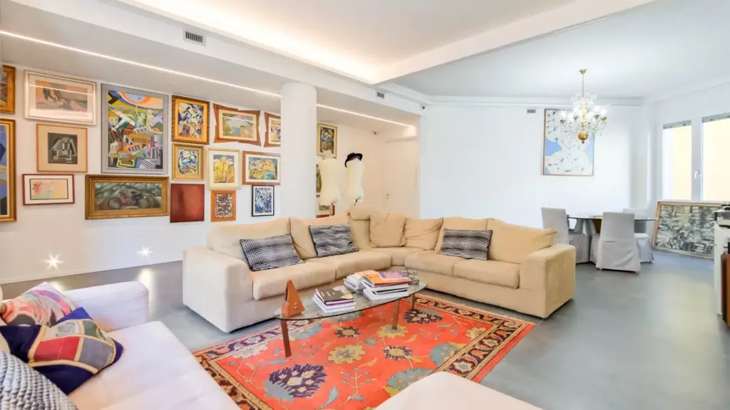 Séjour - Rustic-Style Apartment with Historic View in Florence