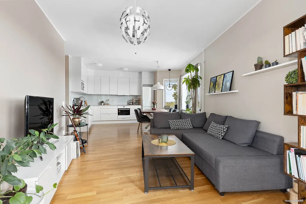 Séjour - Modern Flat with Balcony in Luleå