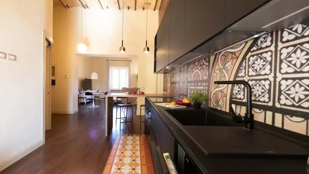 Köök - 1-Bedroom Apartment with Balcony in Prati, Rome