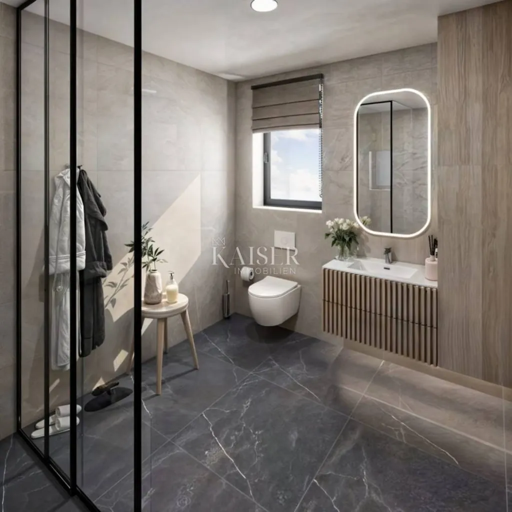 Bathrooms - Modern House with Pool in Brtonigla