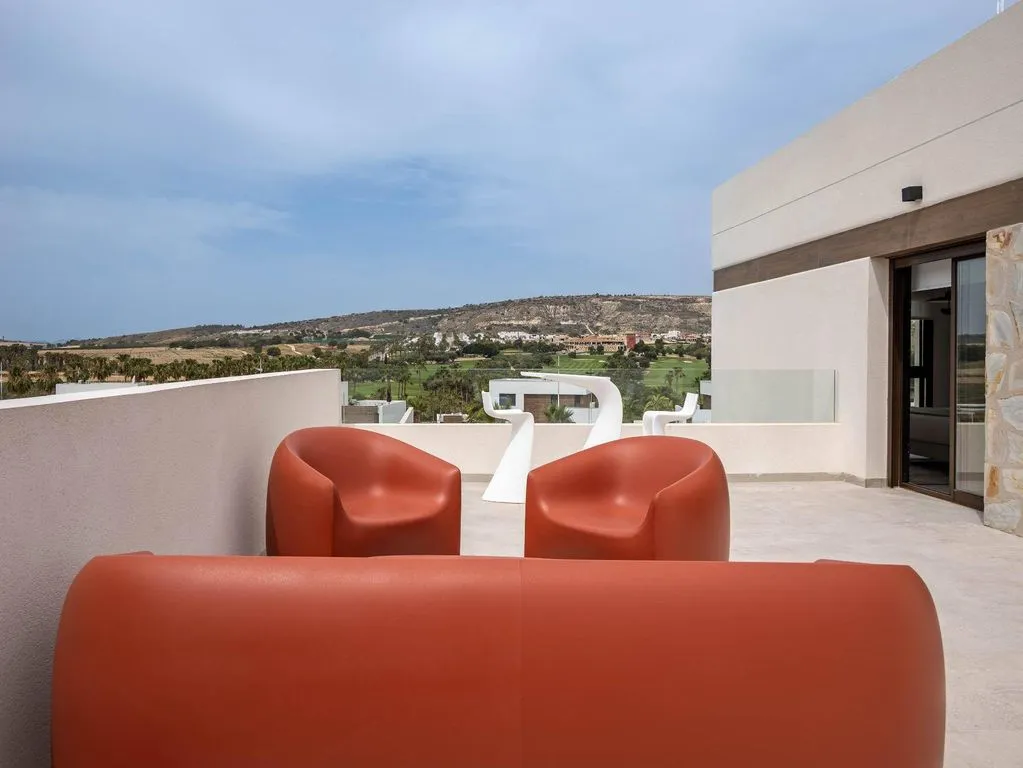 Terrace - New-Build Villa with Pool in Algorfa