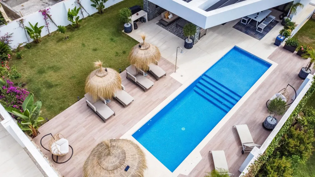Vue aérienne - Luxury Villa with Private Pool in Marbella