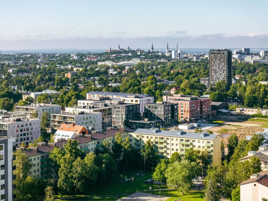 Aerial - Apartment with Sauna and Balcony in Kristiine