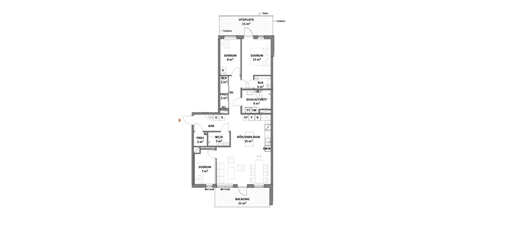 Plaan - Efficient Flat with Balcony in Stockholm