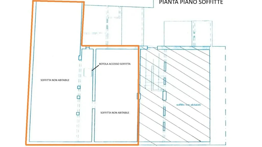 Plan - Quadrilocale with Terrace in Certaldo Centre