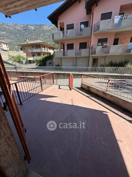 Balcony - Studio with South-Facing Terrace in Saint-Vincent