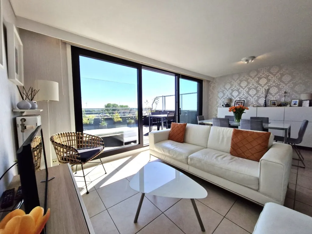 Séjour - Penthouse avec Grande Terrasse ensoleillée à Zeebrugge