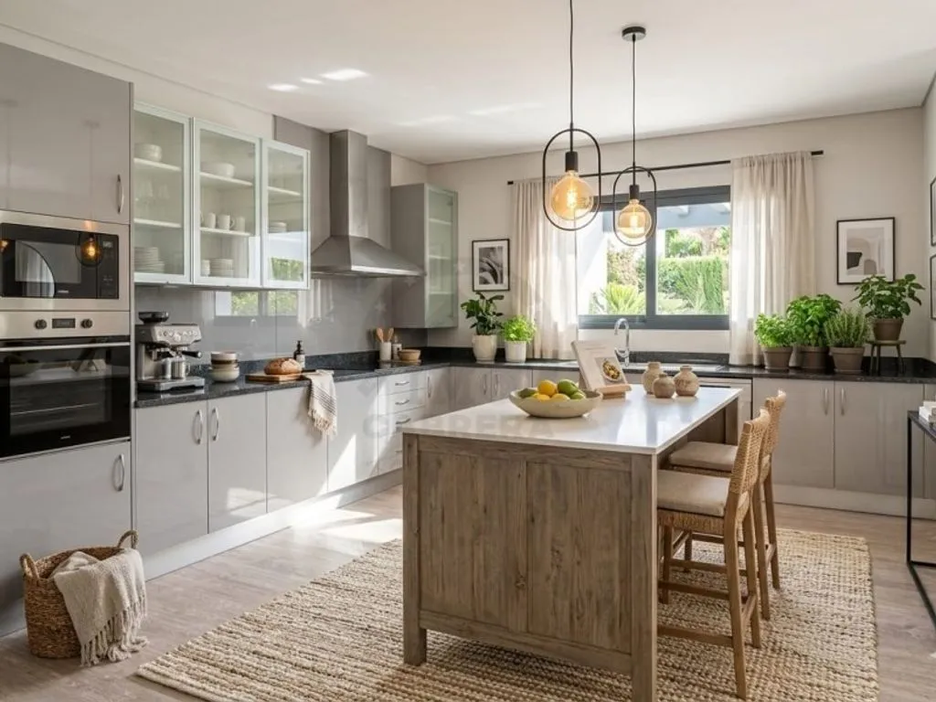 Cuisine - Modern Semidetached House with Garden in Sao Roque