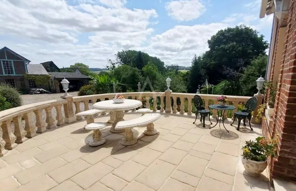 Terrasse - Château du XVIIIe siècle avec Terrasse à Douvrend