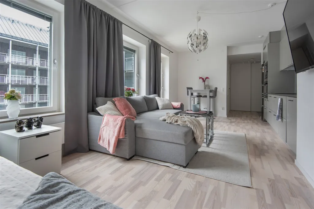 Wohnzimmer - Newly Built Apartment with Balcony in Vegastaden