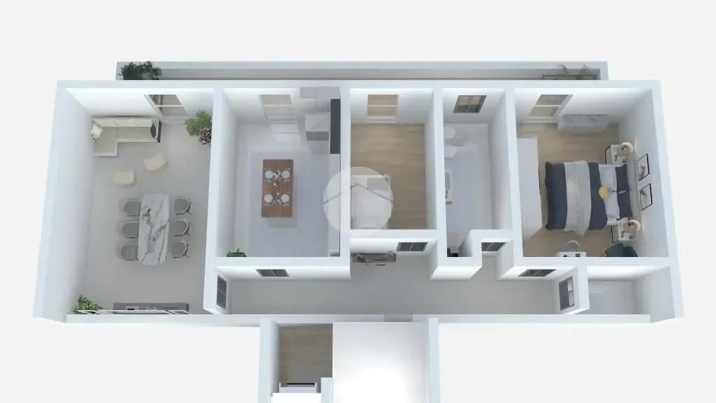 Plan - First-Floor Flat with Balcony in Villabate
