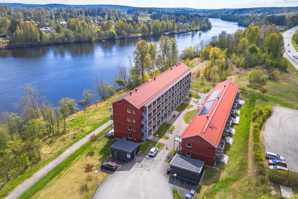 Vue aérienne - Modern Flat with Ljungan View in Kvissleby
