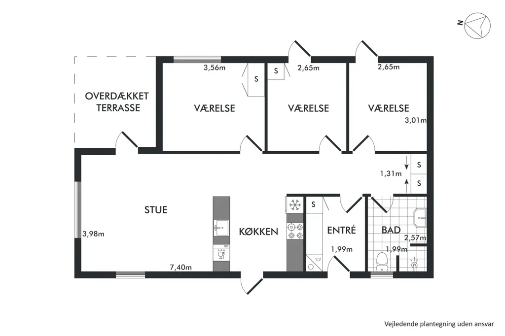 Plan - Modern House with Balcony in Kolding