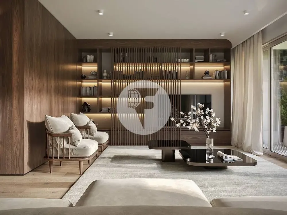 Living Room - Spacious Flat with Terrace in Exclusive Barcelona