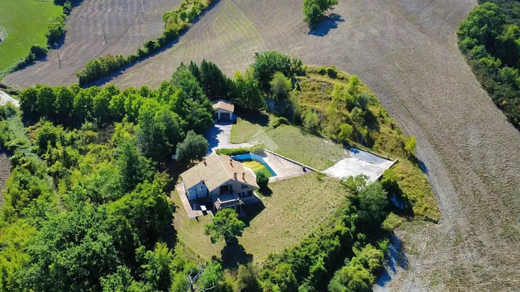 Vue aérienne - Renovated Villa with Pool in Fabriano