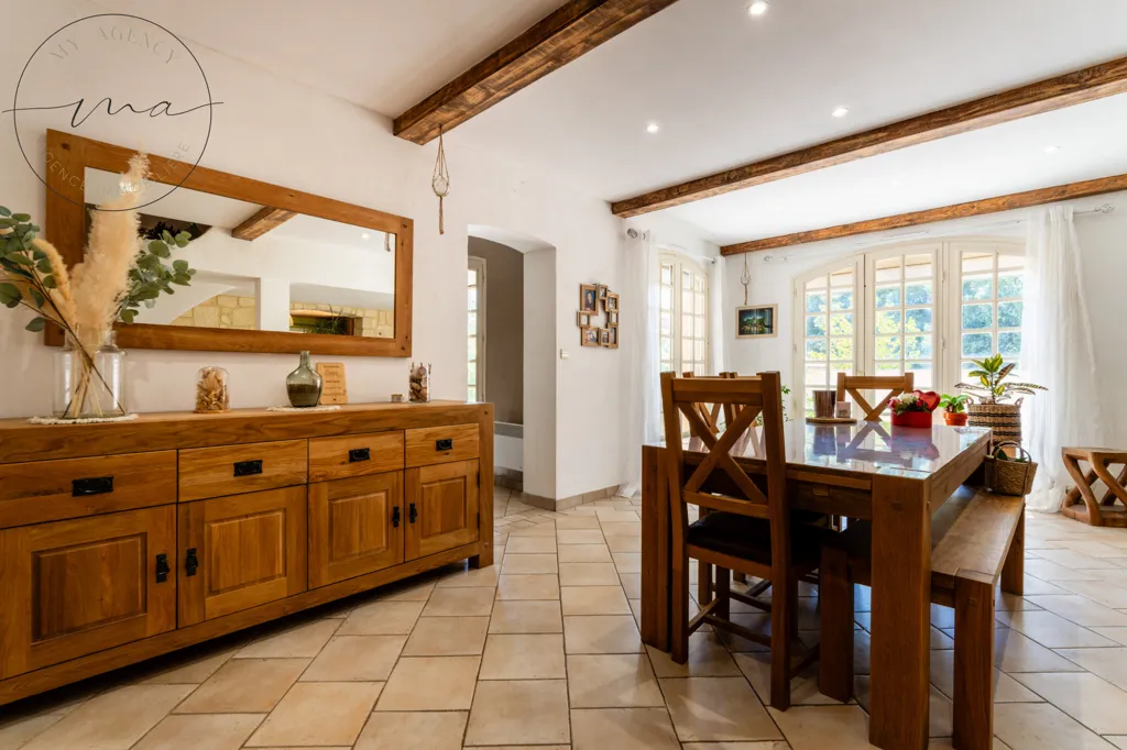 Sala da pranzo - Provençal Style House with Pool in Lignan-sur-Orb