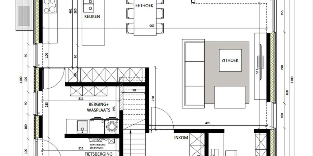 Plaan - Modern Villa with Garden in Roeselare