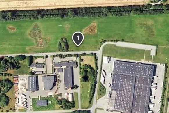 Vue aérienne - Commercial Plot with Viborgvej Frontage in Vejle