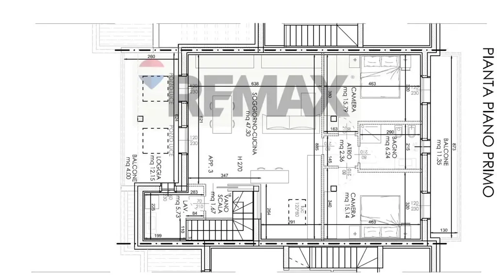 Floor Plan - Modern Trilocale with Loggia in Borgosatollo