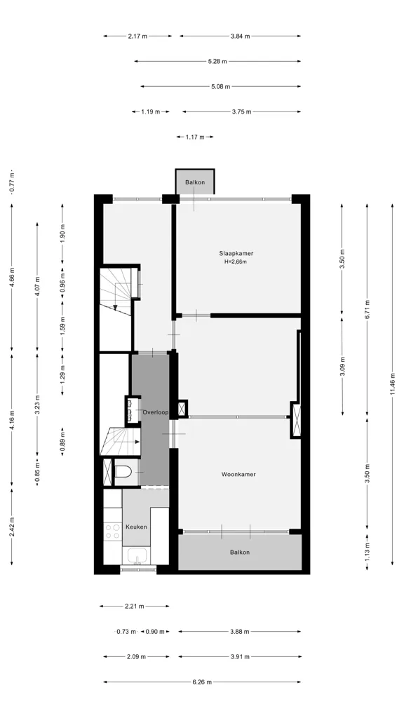Plan - Maisonette with Rooftop Terrace near Rotterdam Centraal