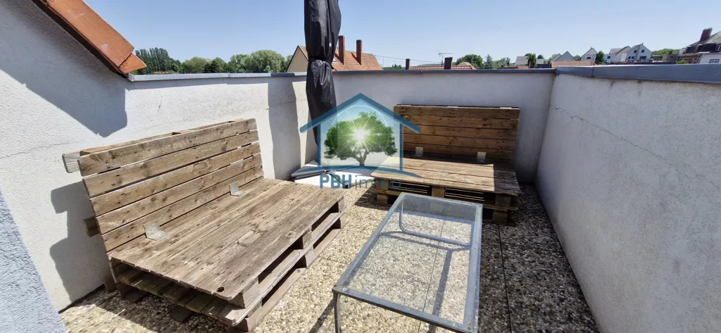 Terrasse - Appartement Duplex avec 3 Espaces Extérieurs à Ingwiller
