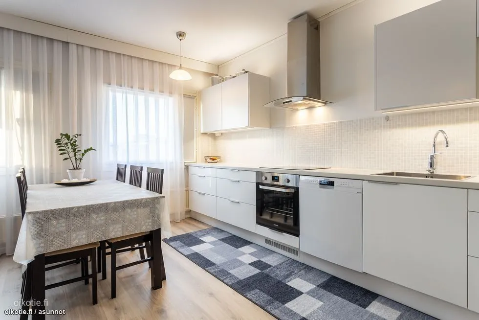 Kitchen - Spacious Apartment with Balcony in Vantaa