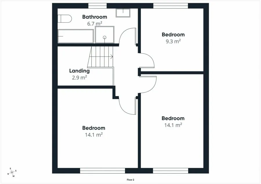 Floor Plan - Terraced House with Garden in Kopstal