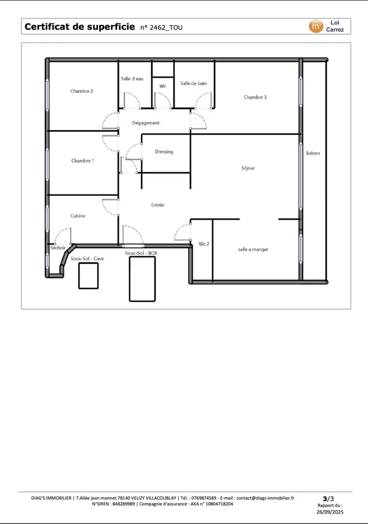Plaan - Apartment with Balcony in Versailles