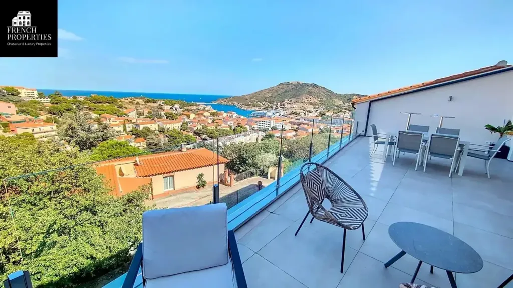 Terrasse - Maison Contemporaine avec Vue Panoramique à Port-Vendres