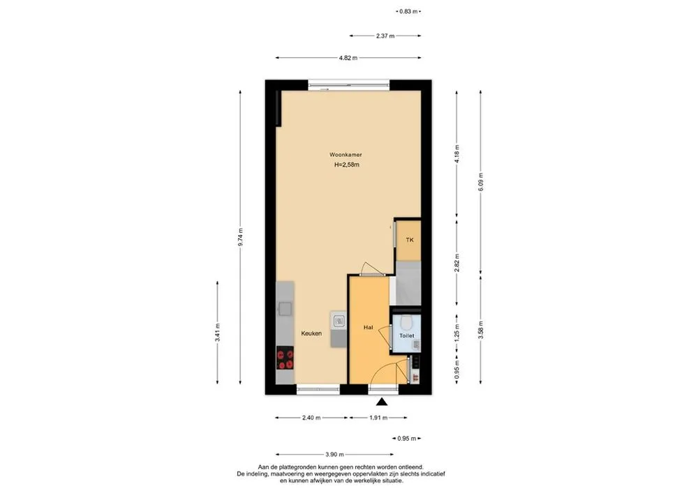 Plan - Corner House with Garden in Overasselt