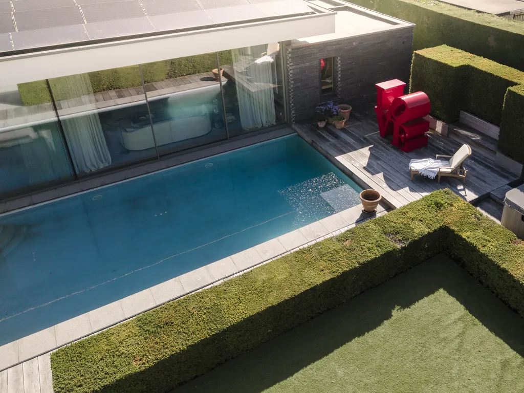 Õhuvaade - Luxury Villa with Pool in Villapark, Waregem