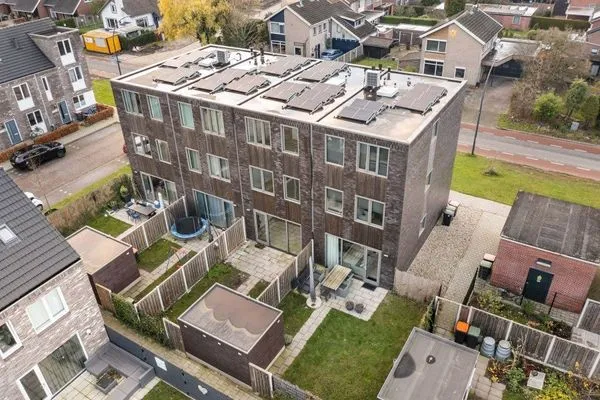 Vue aérienne - Sustainable Family Home with Garden in Hengelo